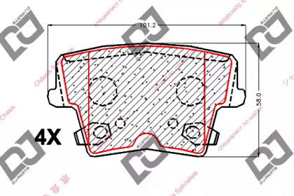 Комплект тормозных колодок DJ PARTS BP1919